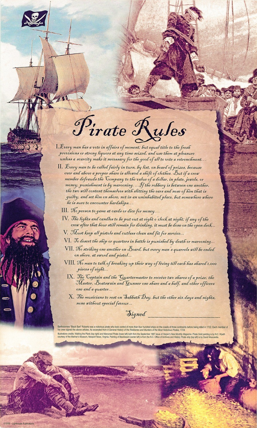  Pirate Rules Poster poster06 pirate Rules 15 00 SEA THE LIGHTS 